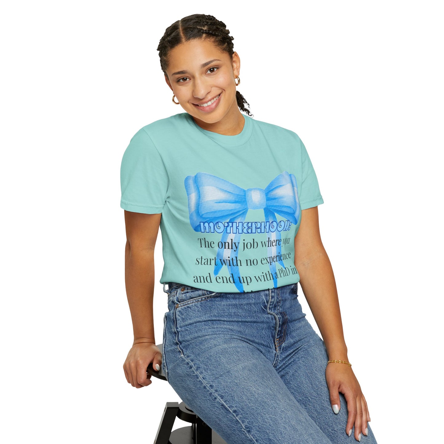 Whimsical Unisex T-shirt with Bow Design - Perfect Gift for Graduates, Funny Quote Top, Casual Wear, Birthday Surprise, Everyday Humor
