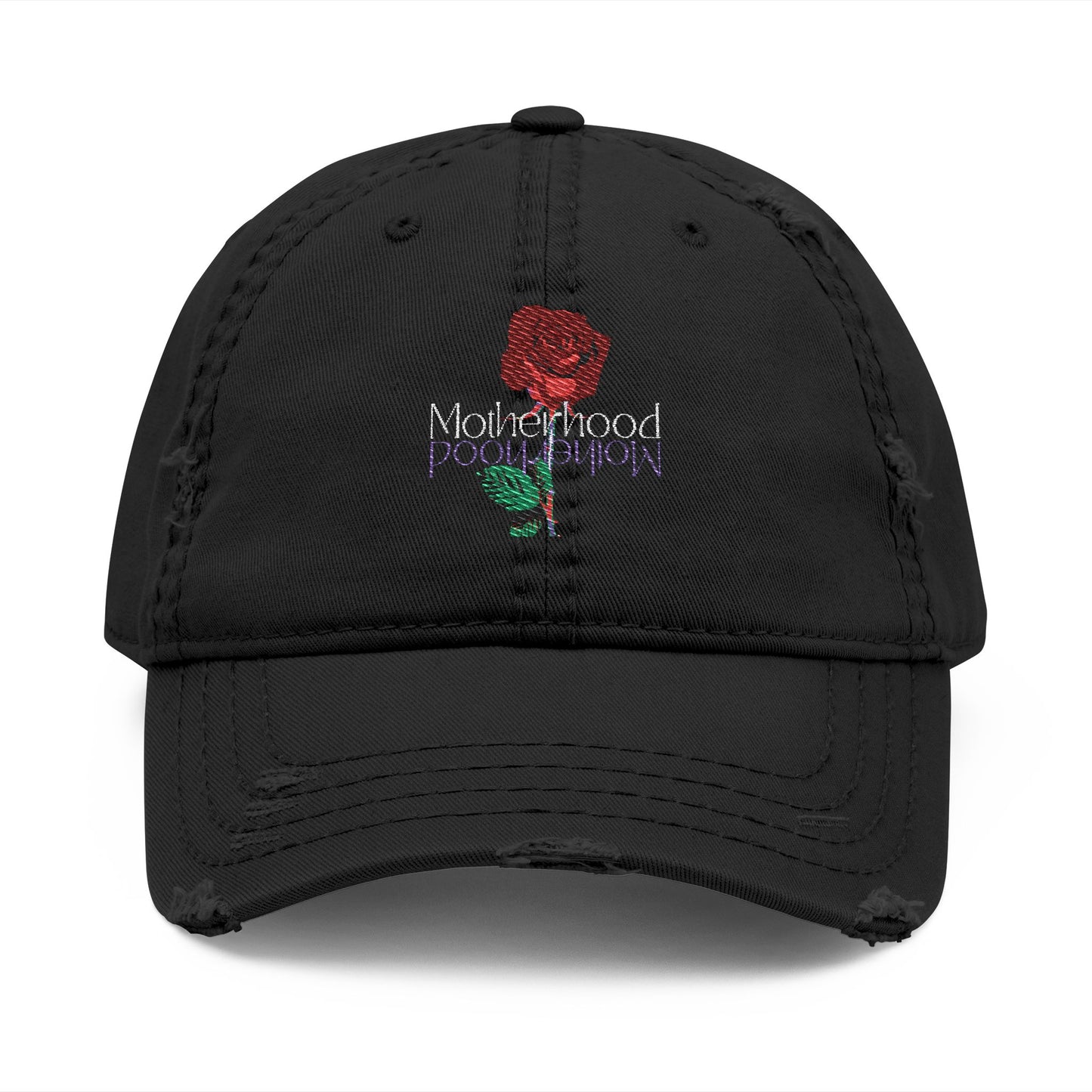 Motherhood Distressed Embroidered Dad Hat, Trendy Cap for Dad, Casual Accessories, Gift for Him, Family Gatherings