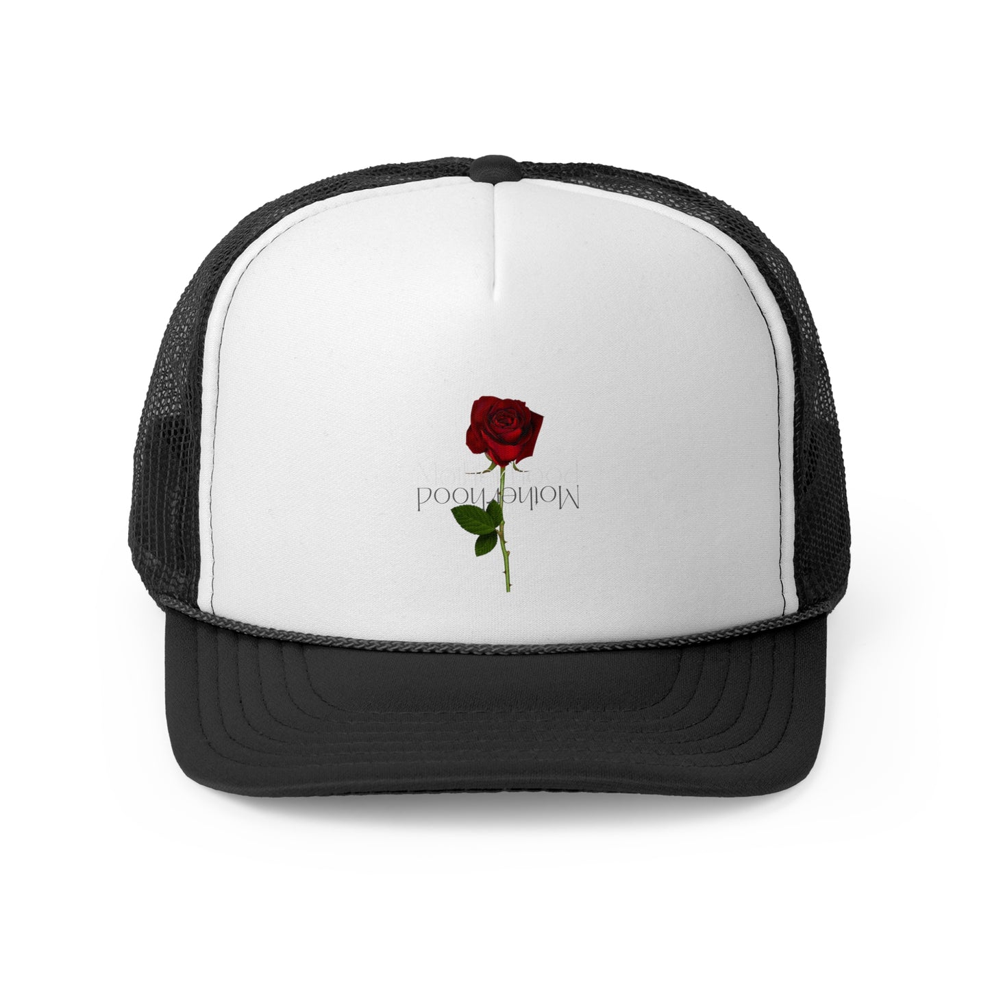 Elegant Rose Trucker Cap | Floral Hat for Garden Lovers, Fashion Accessory, Gift for Him/Her, Stylish Headwear, Summer Essential
