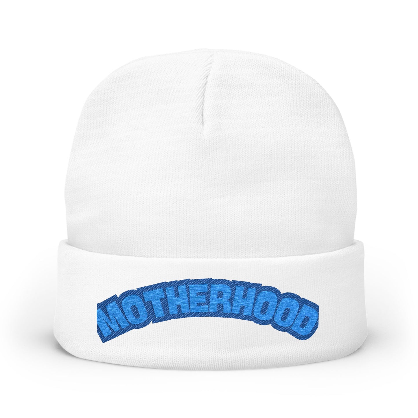 Embroidered Motherhood Knit Beanie, Cozy Winter Hat, Gift for Moms, Trendy Beanie, Stylish Headwear, Winter Accessory