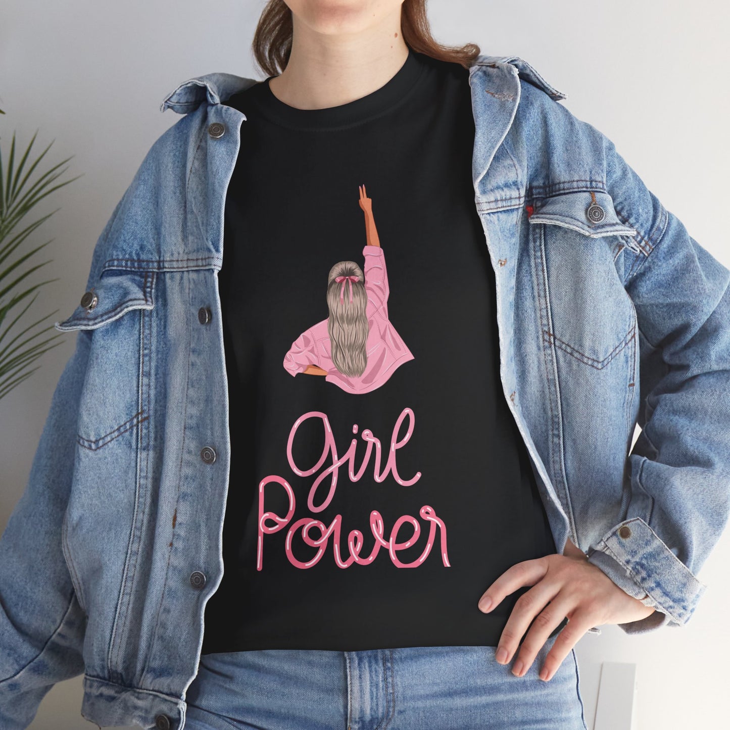 Girl Power Unisex Heavy Cotton Tee, Feminist Shirt, Gift for Her, Empowerment Tee, Fun Casual Wear, Birthday Gift