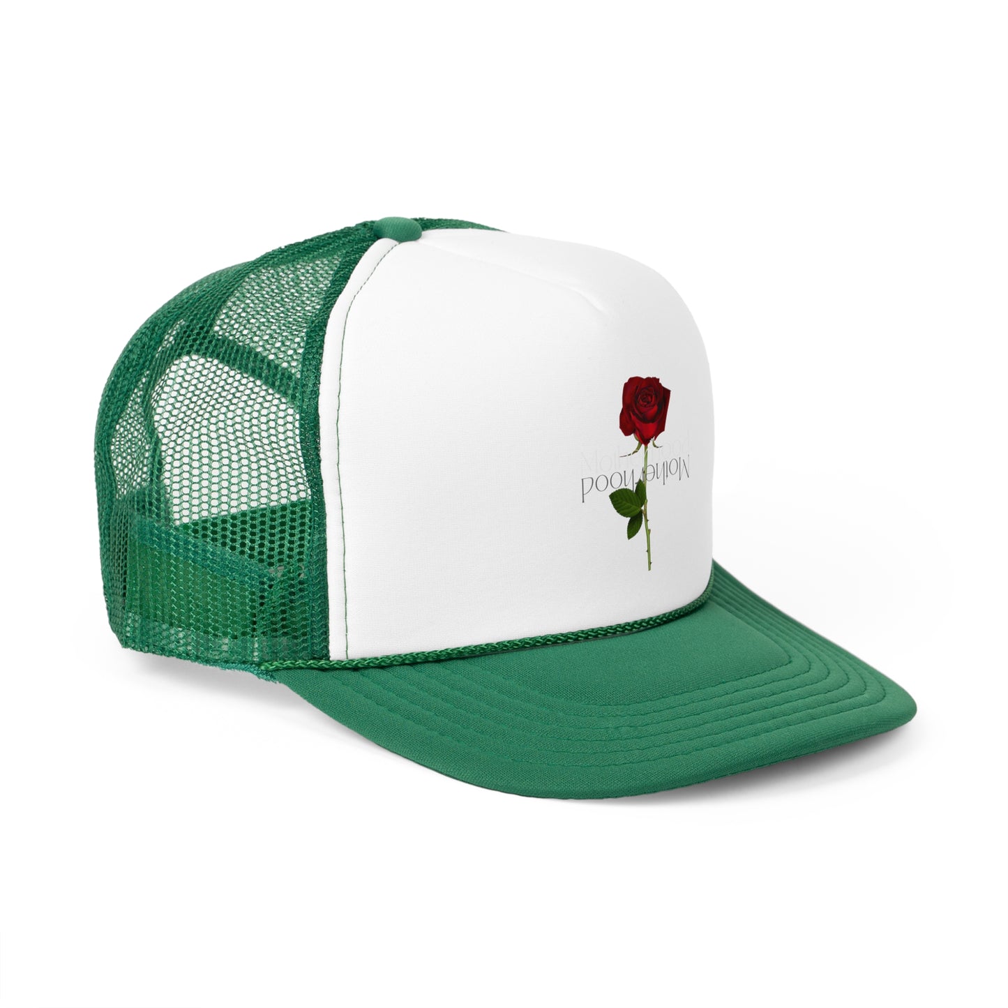 Elegant Rose Trucker Cap | Floral Hat for Garden Lovers, Fashion Accessory, Gift for Him/Her, Stylish Headwear, Summer Essential