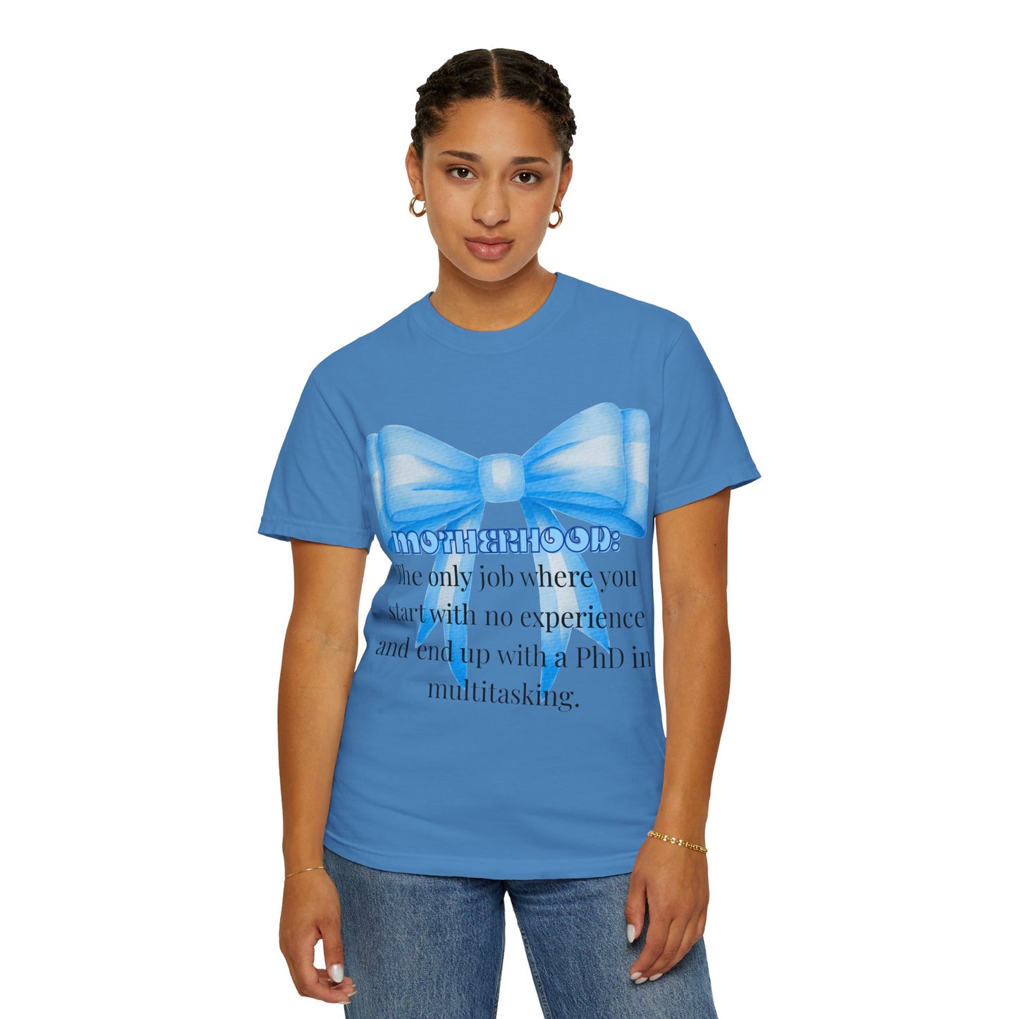 Whimsical Unisex T-shirt with Bow Design - Perfect Gift for Graduates, Funny Quote Top, Casual Wear, Birthday Surprise, Everyday Humor