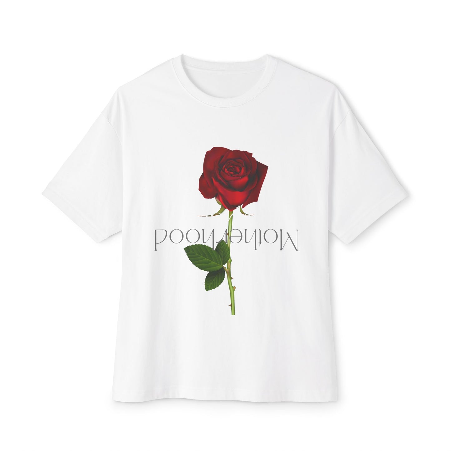 Romantic Rose Oversized Tee, Perfect Gift for Flower Lovers, Casual Streetwear, Summer Style, Ideal for Birthdays and Anniversaries
