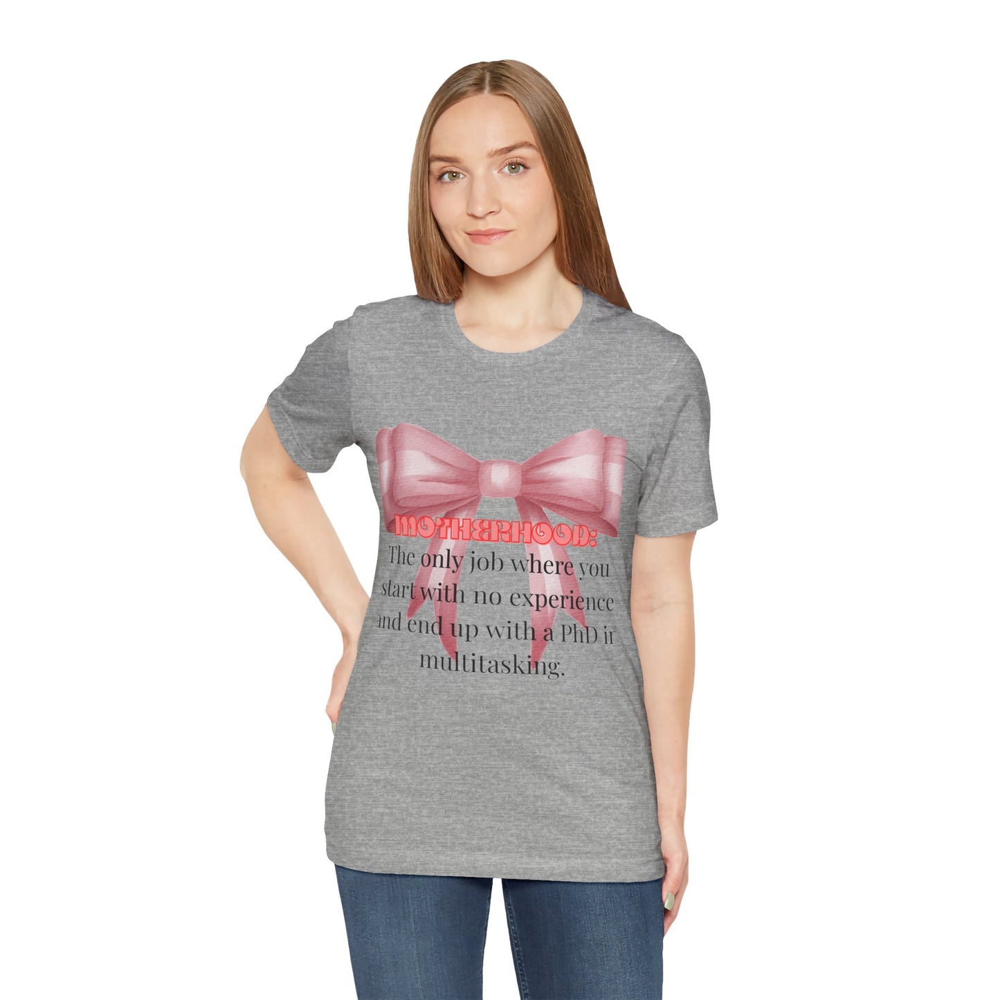 Motherhood Life Unisex Jersey Tee, Funny Parenthood Shirt, Gift for Moms, Casual Everyday Wear, Mother's Day Gift