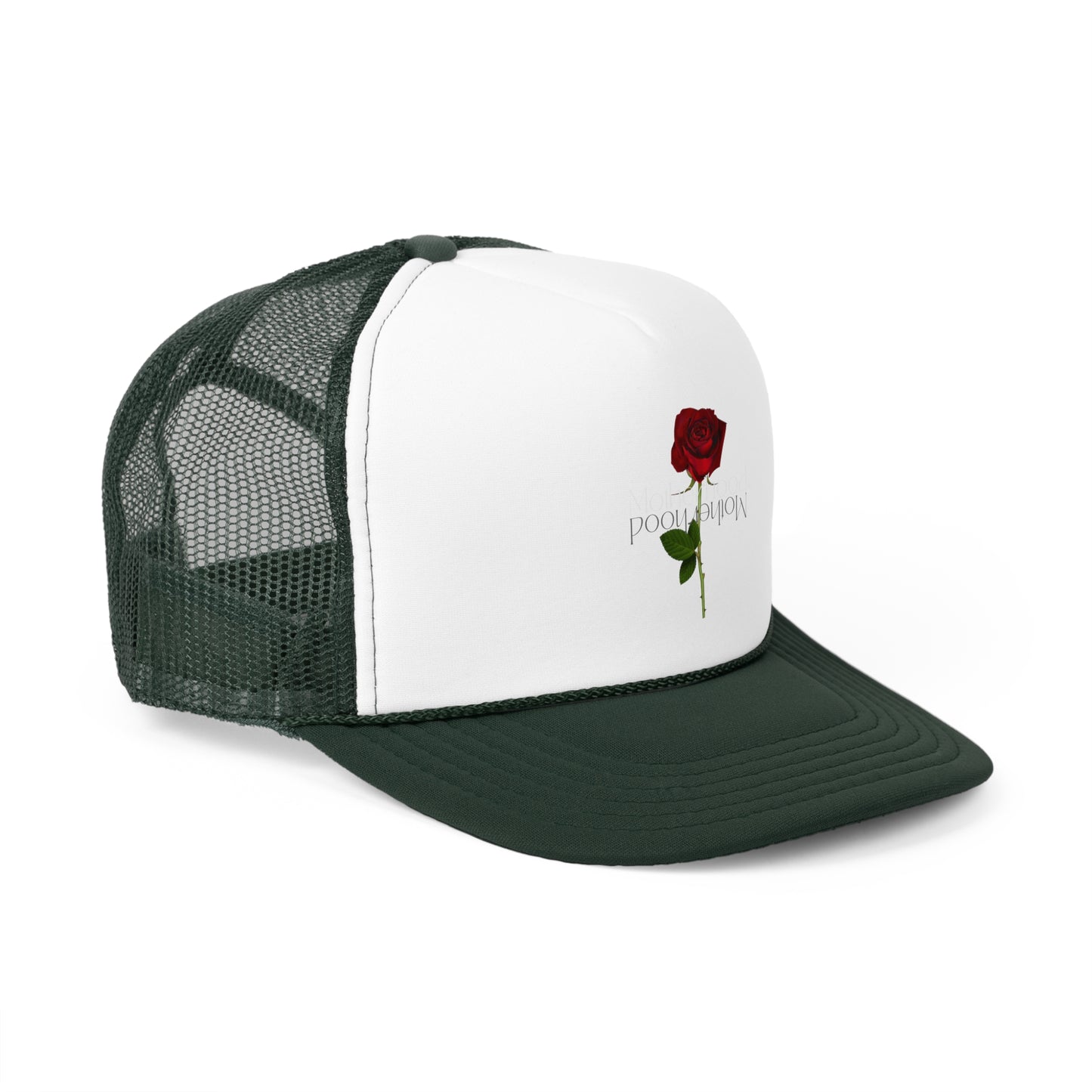 Elegant Rose Trucker Cap | Floral Hat for Garden Lovers, Fashion Accessory, Gift for Him/Her, Stylish Headwear, Summer Essential