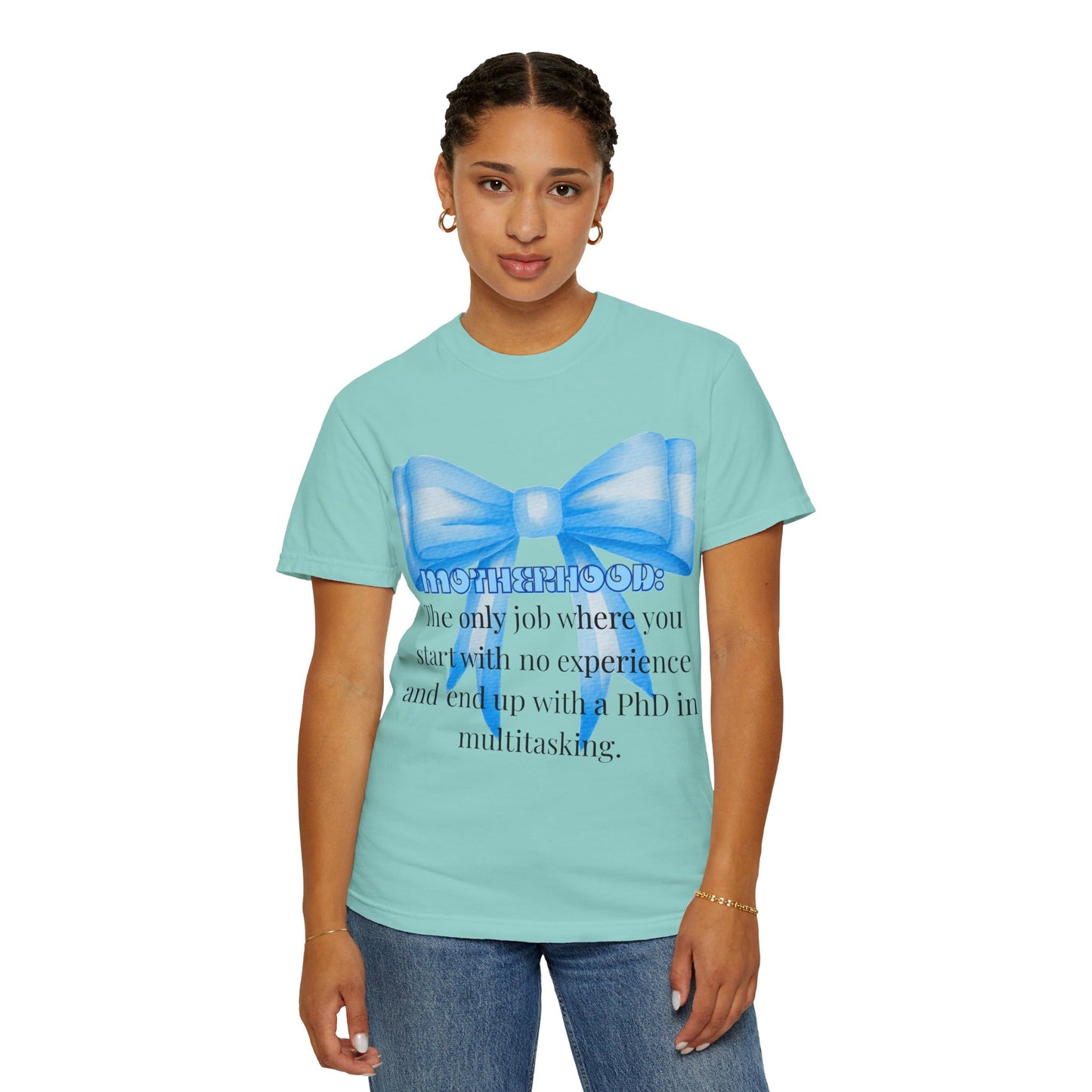 Whimsical Unisex T-shirt with Bow Design - Perfect Gift for Graduates, Funny Quote Top, Casual Wear, Birthday Surprise, Everyday Humor