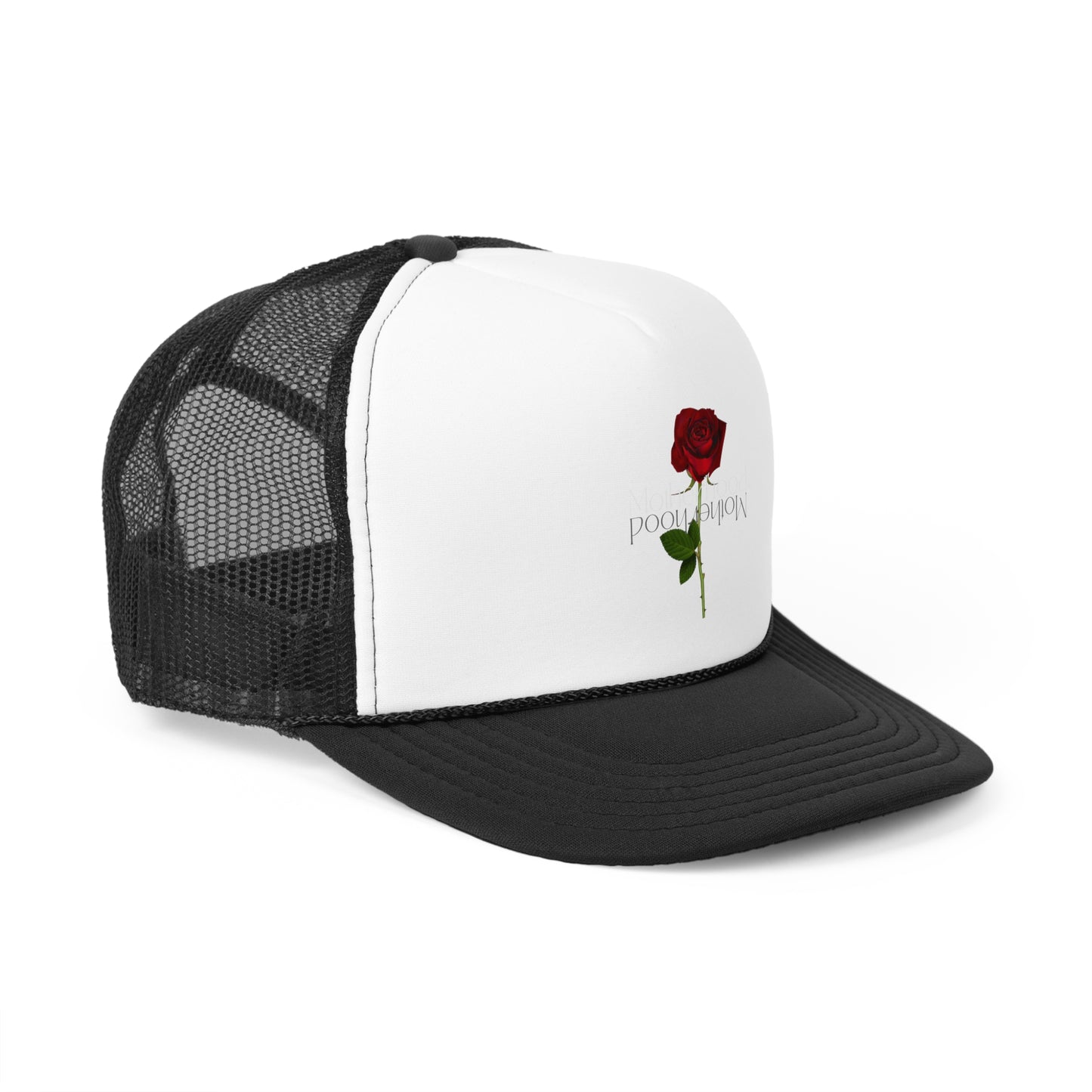 Elegant Rose Trucker Cap | Floral Hat for Garden Lovers, Fashion Accessory, Gift for Him/Her, Stylish Headwear, Summer Essential