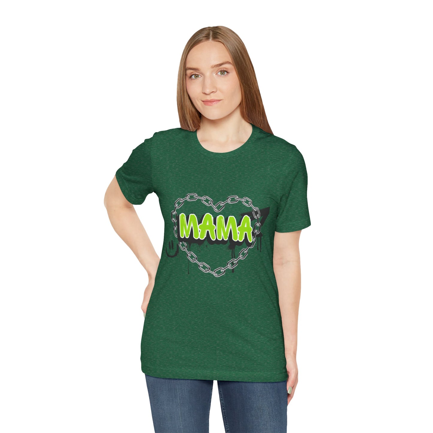 Mama Heart Graphic Tee | Perfect for Mother's Day, Casual Wear, Birthday Gifts, Family Events, Everyday Comfort