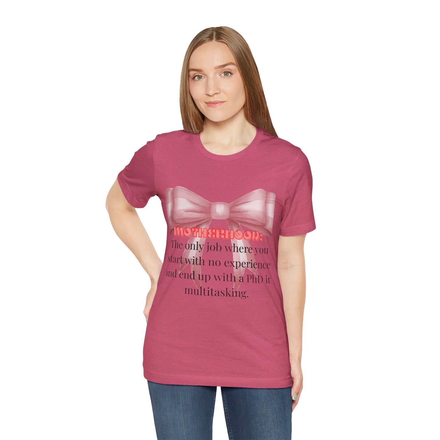 Motherhood Life Unisex Jersey Tee, Funny Parenthood Shirt, Gift for Moms, Casual Everyday Wear, Mother's Day Gift
