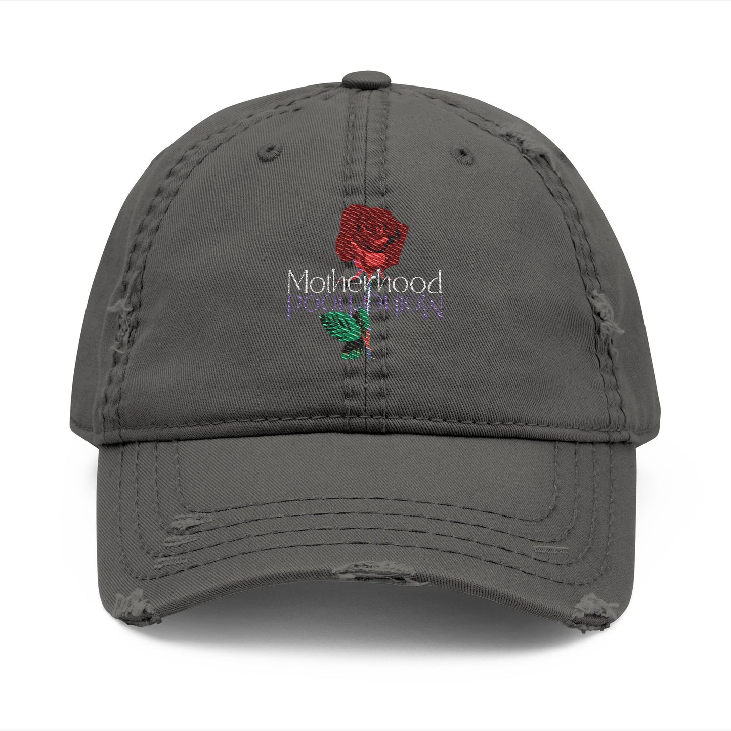 Motherhood Distressed Embroidered Dad Hat, Trendy Cap for Dad, Casual Accessories, Gift for Him, Family Gatherings