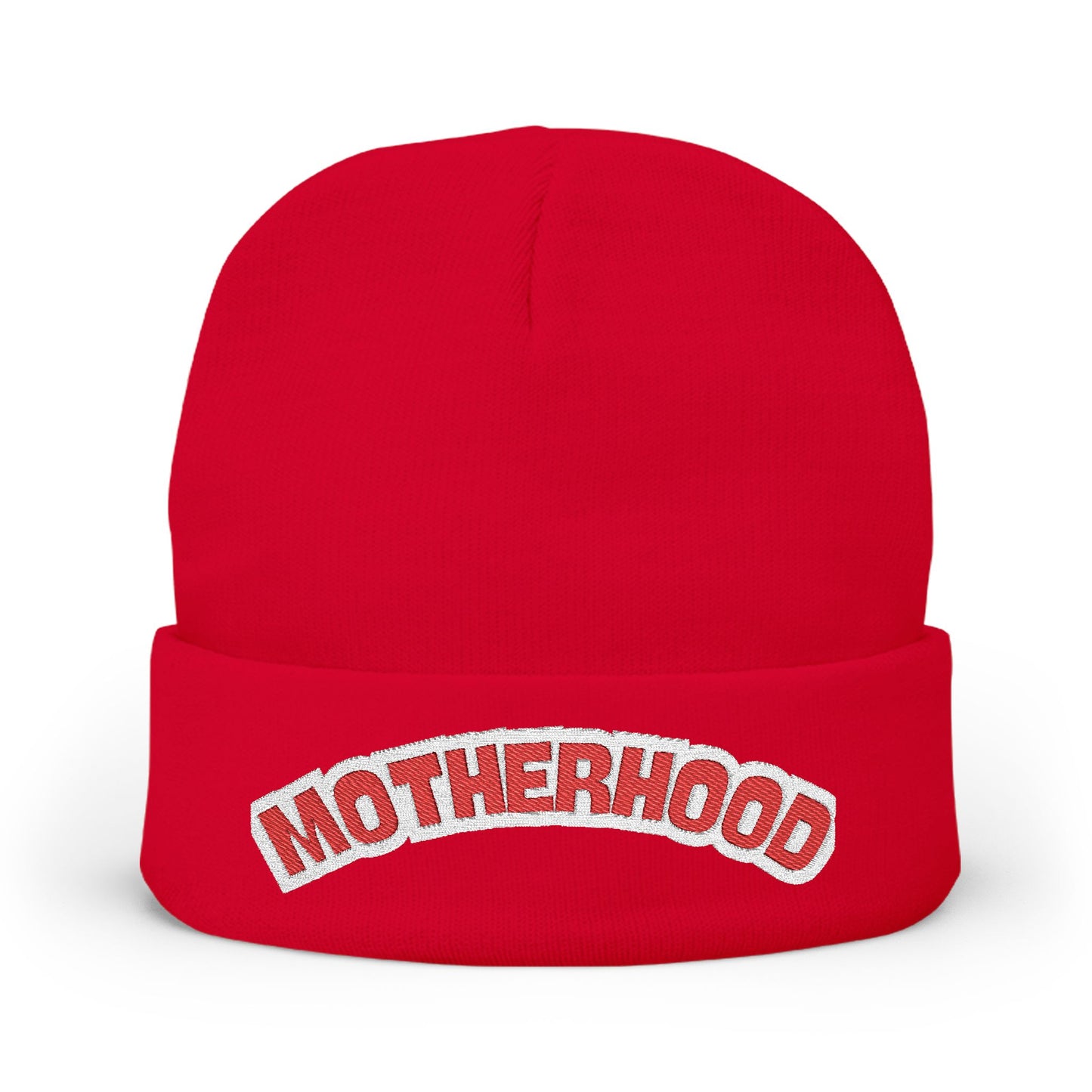 Motherhood Knit Beanie, Cozy Beanie for Moms, Embroidered Hat, Winter Accessories, Gift for New Moms, Trendy Headwear
