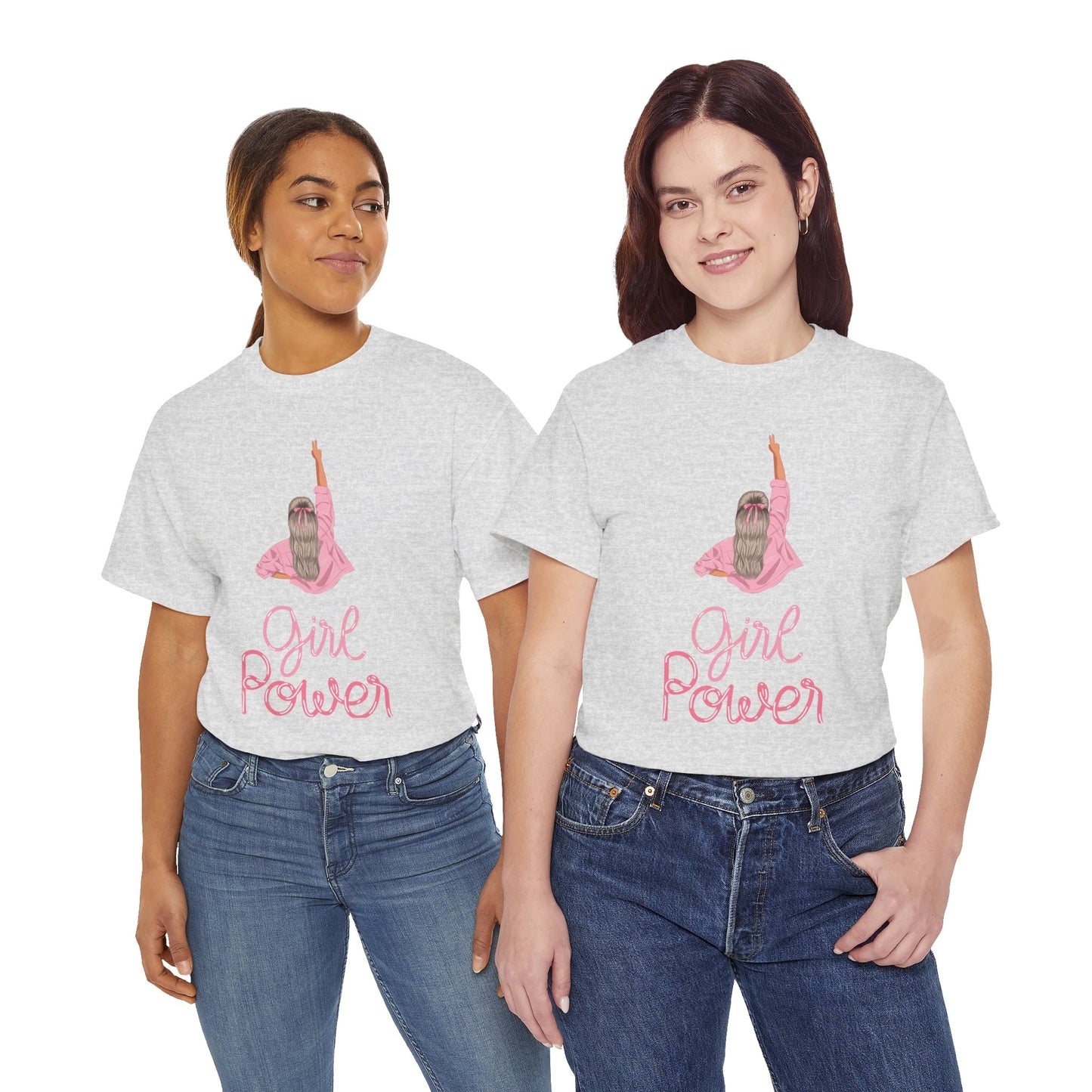 Girl Power Unisex Heavy Cotton Tee, Feminist Shirt, Gift for Her, Empowerment Tee, Fun Casual Wear, Birthday Gift