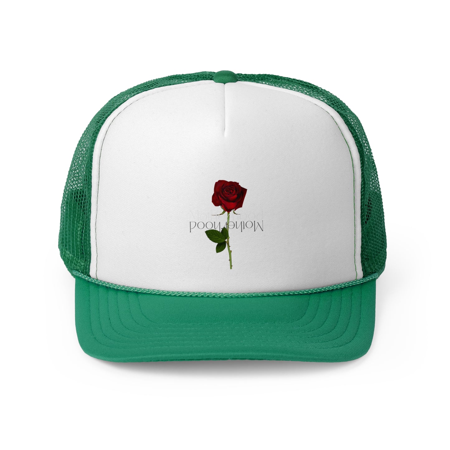 Elegant Rose Trucker Cap | Floral Hat for Garden Lovers, Fashion Accessory, Gift for Him/Her, Stylish Headwear, Summer Essential