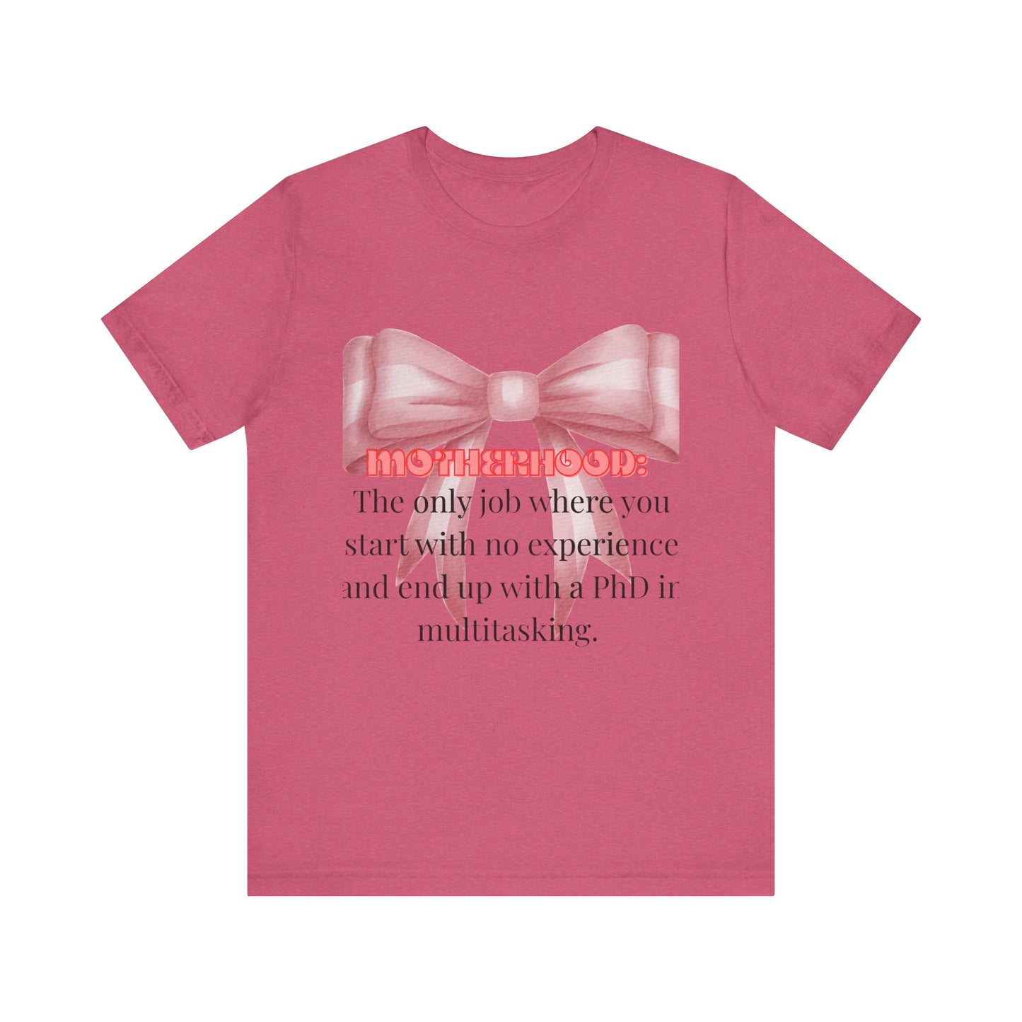 Motherhood Life Unisex Jersey Tee, Funny Parenthood Shirt, Gift for Moms, Casual Everyday Wear, Mother's Day Gift