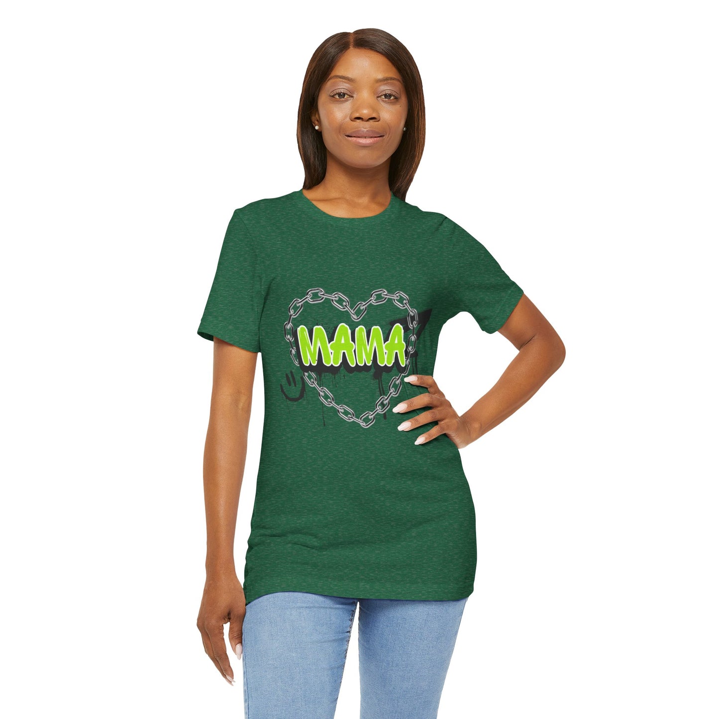 Mama Heart Graphic Tee | Perfect for Mother's Day, Casual Wear, Birthday Gifts, Family Events, Everyday Comfort