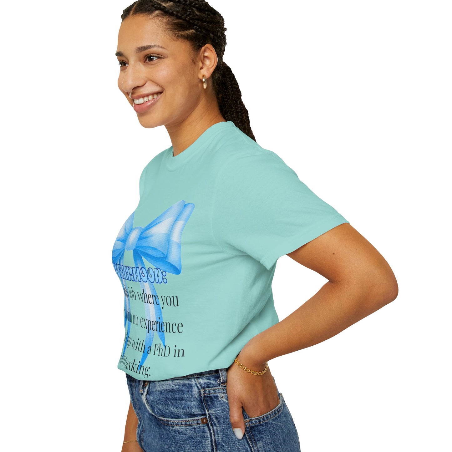 Whimsical Unisex T-shirt with Bow Design - Perfect Gift for Graduates, Funny Quote Top, Casual Wear, Birthday Surprise, Everyday Humor