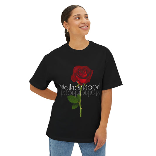 Romantic Rose Oversized Tee, Perfect Gift for Flower Lovers, Casual Streetwear, Summer Style, Ideal for Birthdays and Anniversaries