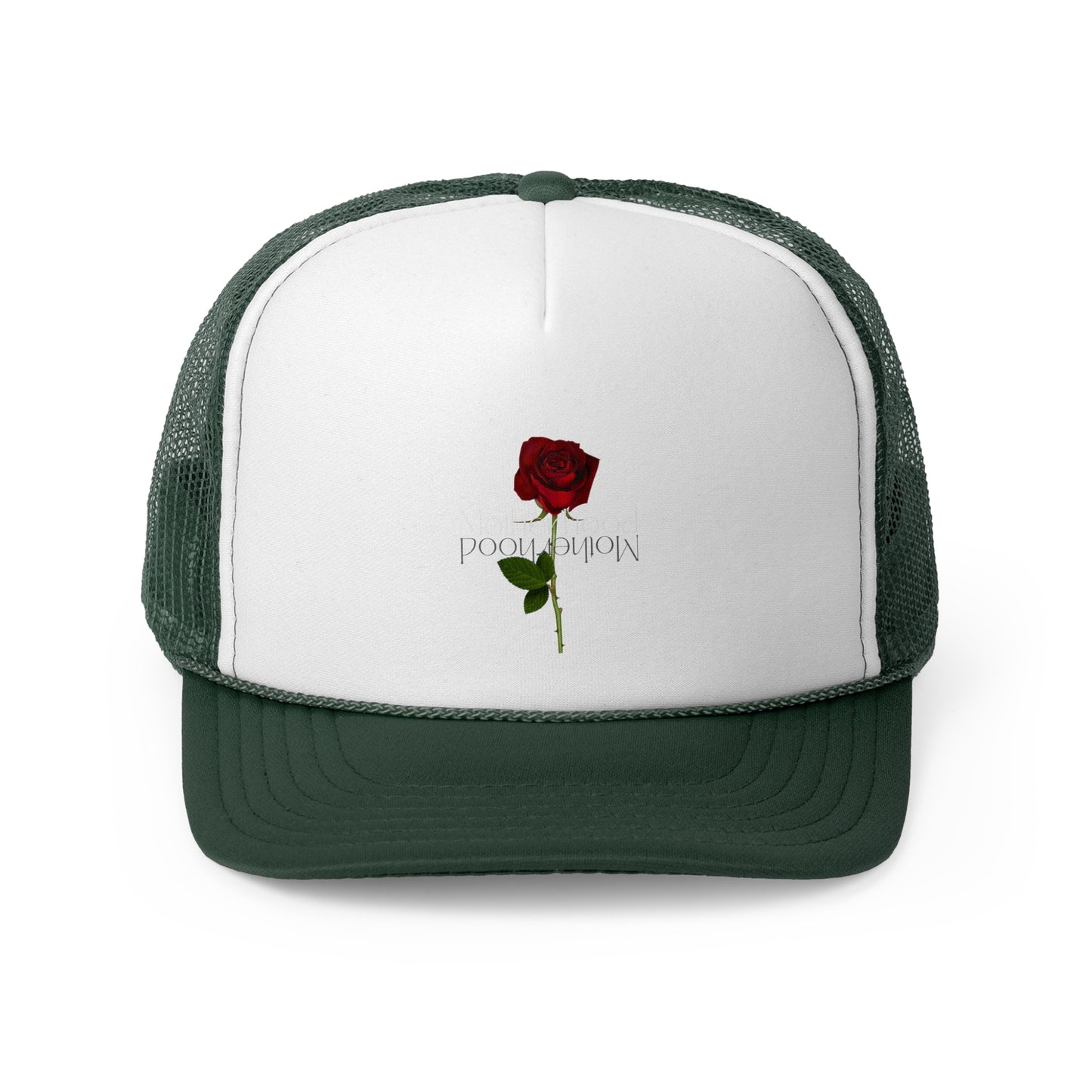 Elegant Rose Trucker Cap | Floral Hat for Garden Lovers, Fashion Accessory, Gift for Him/Her, Stylish Headwear, Summer Essential